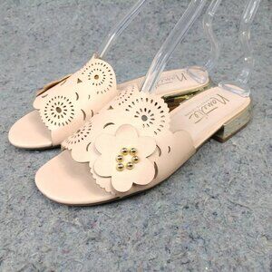 Nanette Lepore Womens 7.5 Shoes Slip On Flats Pink Floral Mule Poetry